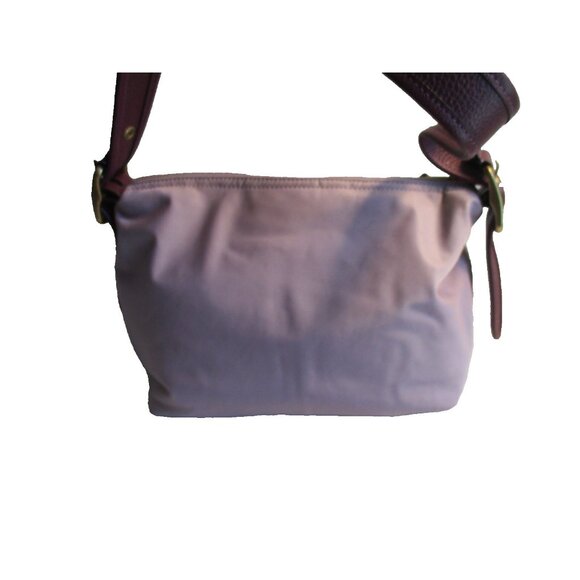 *COACH Purple Plum Nylon Leather Satchel Purse - Picture 4 of 9